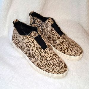 Leopard slip ons